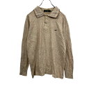 【中古】【古着】 ZJIEYU 長袖ポロシャツ レディース M ベージュ ワンポイントロゴ 古着卸 アメリカ仕入 t2202-4255