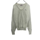 【中古】【古着】 Desert V Palm ニットセーター S ホワイト Vネックセーター ワンポイントロゴ トップス 長袖 古着卸 アメリカ仕入 t2202...