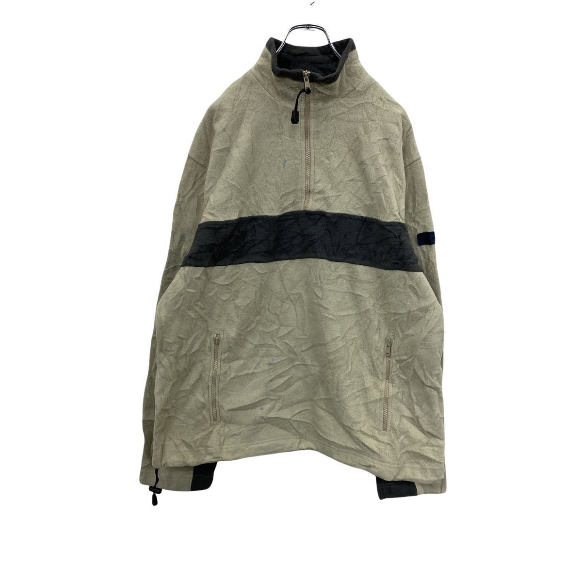 【中古】【古着】 ATLANTIC TERRAIN フリースジャケット L ベージュ グレー ハーフジップ アウトドア 古着卸 アメリカ仕入 t2202-440...