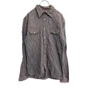 【中古】【古着】 Mexx 長袖 ストライプシャツ レディース XLサイズ グレー 古着卸 アメリカ仕入 t2202-4490