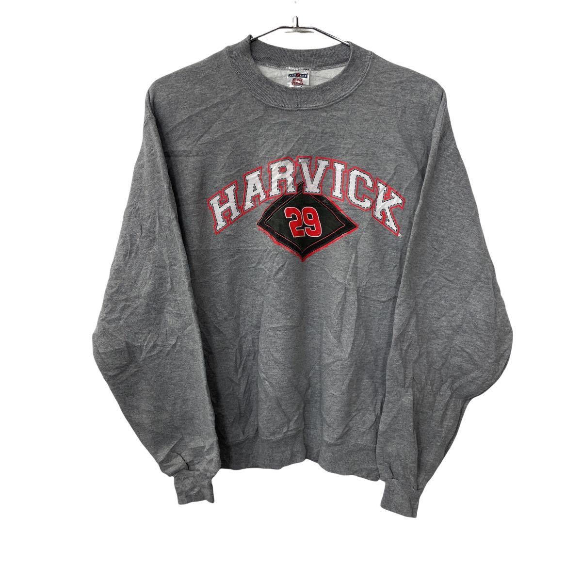 【中古】【古着】 JERZEES スウェットトレーナー Sサイズ ライトグレー 裏起毛 プリントロゴ 古着卸 アメリカ仕入 t2202-4540