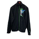 【中古】【古着】 PUMA ジップアップジャケット XLサイズ程度 プーマ プリント ブラック 古着卸 アメリカ仕入 t2202-4547