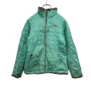 【中古】【古着】 THE NORTH FACE ダウンジャケット キッズ M グリーン ノースフェイ ...