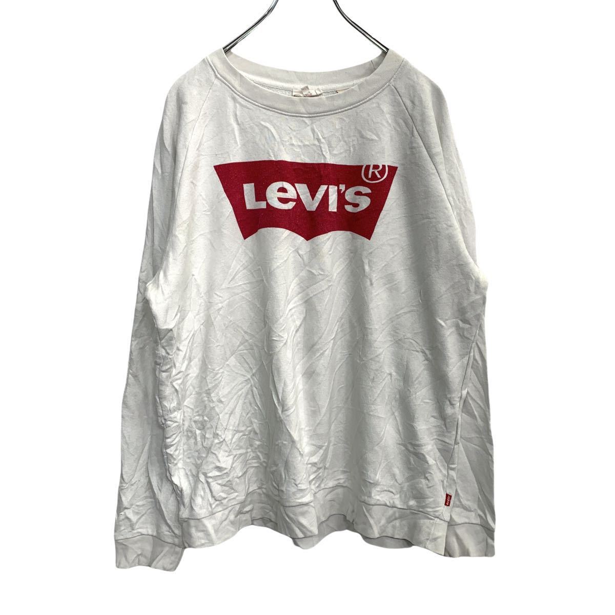 【中古】【古着】 Levi's スウェットトレーナー Mサイズ リーバイス レディース ホワイト 古着卸 アメリカ仕入 t2203-3064