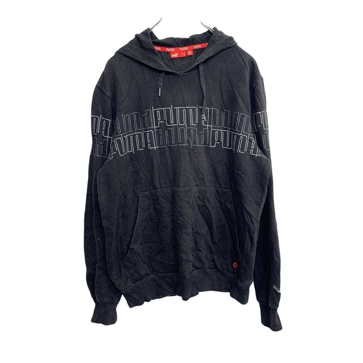 【中古】【古着】 PUMA スウェットパーカー Sサイズ プーマ プルオーバーパーカー ブラック 古着卸 アメリカ仕入 t2203-3107
