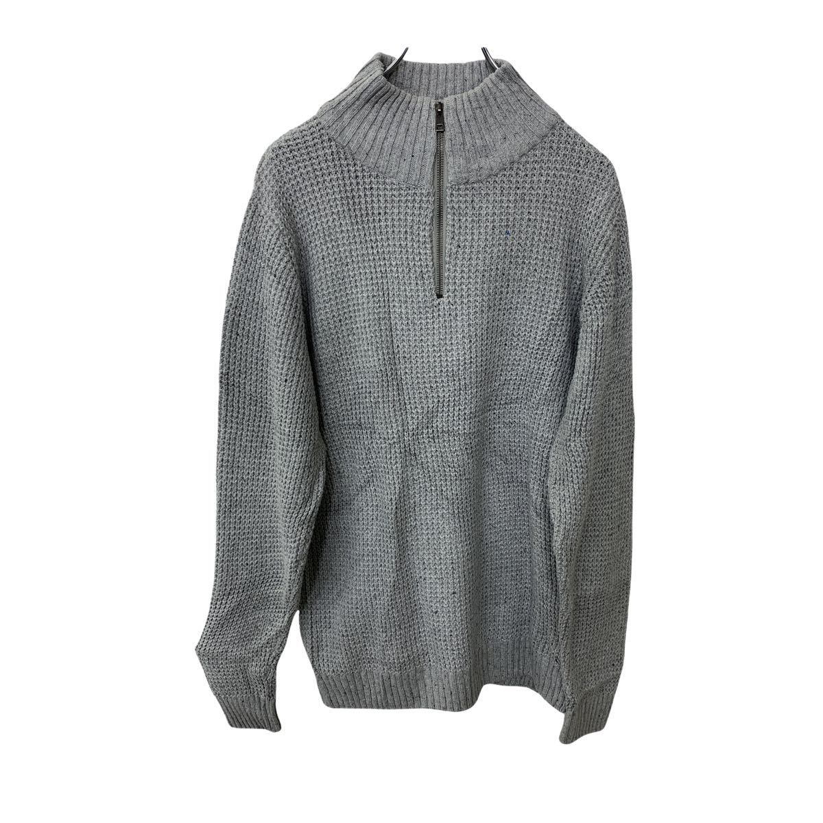 【中古】【古着】 KIABI ハーフジップセーター Sサイズ グレー 古着卸 アメリカ仕入 t2203-3364