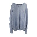 【中古】【古着】 TOMMY HILFIGER 長袖Tシャツ XLサイズ サイズ表記L トミーヒルフィガー ニット ライトブルー 古着卸 アメリカ仕入 t220...