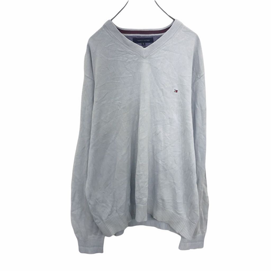 ����šۡڸ���� TOMMY HILFIGER Ĺµ�˥å� 2XL������ ������ɽ��XL �ȥߡ��ҥ�ե����� �饤�ȥ֥롼 ���岷 ����ꥫ���� t2203-3...
