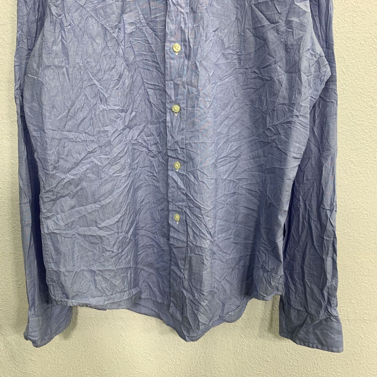 RALPH LAUREN 長袖シャツ Lサイズ ラルフローレン スリムフィット ブルー 古着卸 アメリカ仕入 t2204-3097