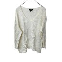 【中古】【古着】 RALPH LAUREN Vネックニット 3Xサイズ ラルフローレン ビッグサイズ ホワイト 古着卸 アメリカ仕入 t2204-3331