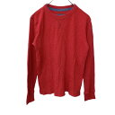 【中古】【古着】 LANDS'END 長袖Tシャツ レディース Lサイズ ランズエンド ワッフル生地 レッド 古着卸 アメリカ仕入 t2205-3041