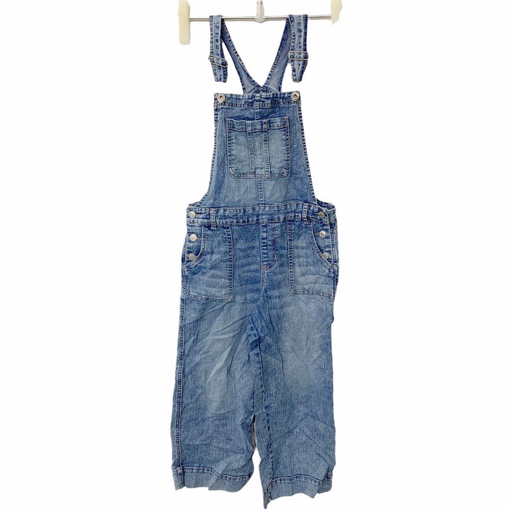 【中古】【古着】 JORDACHE デニムオーバーオール レディース Lサイズ W30程度 ブルー 古着卸 アメリカ仕入 t2205-3353