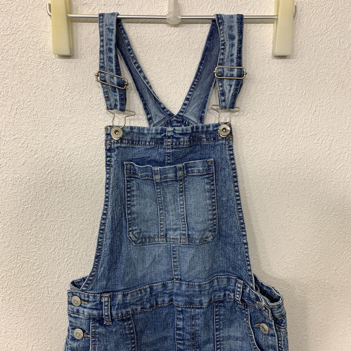 【中古】【古着】 JORDACHE デニムオーバーオール レディース Lサイズ W30程度 ブルー 古着卸 アメリカ仕入 t2205-3353