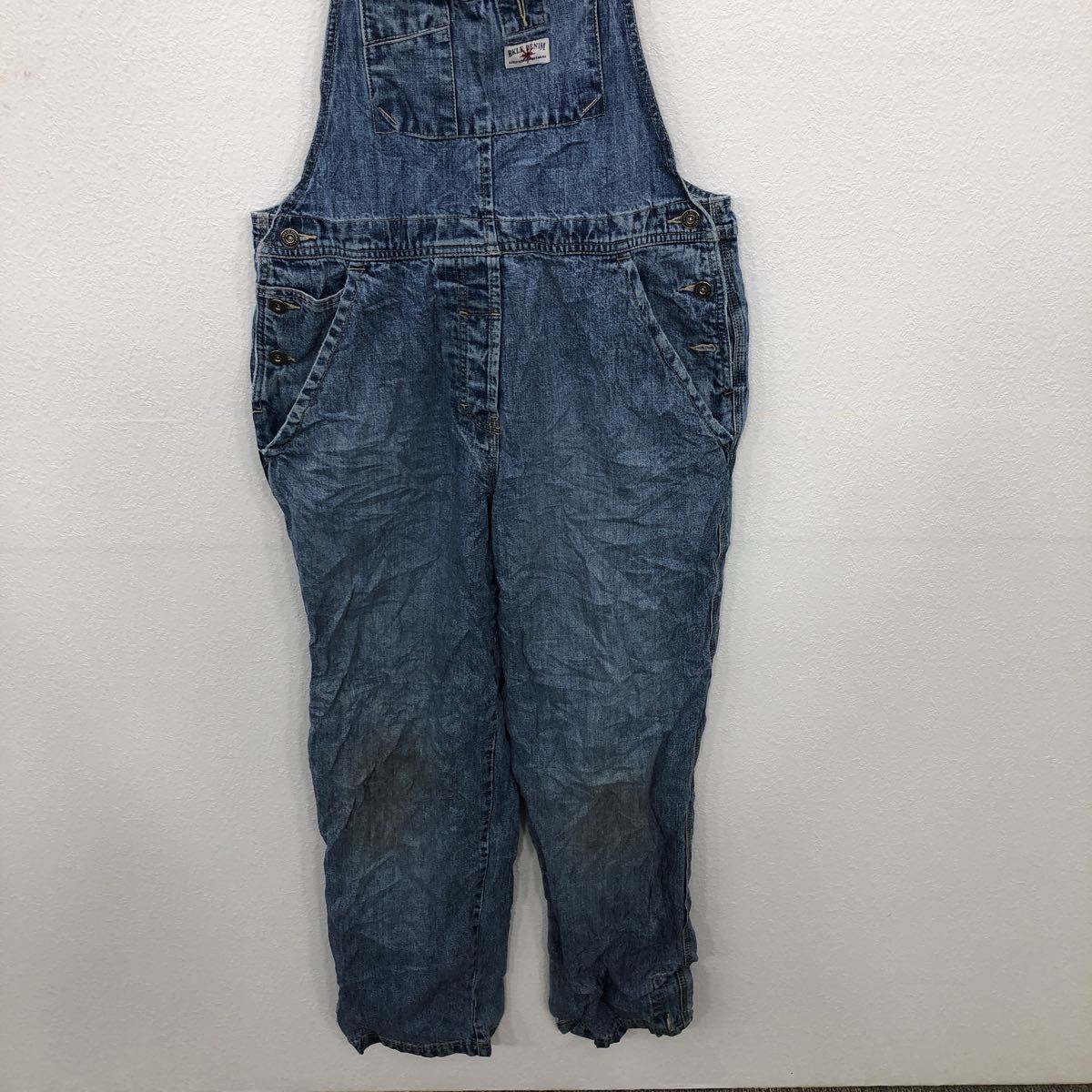 【中古】【古着】 BKLE DENIM オーバーオール W34程度　レディース　デニム　古着卸 アメリカ仕入 t2205-3409