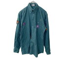 【中古】【古着】 david LUKE 長袖シャツ Mサイズ グリーン 古着卸 アメリカ仕入 t2206-3091