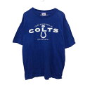 【中古】【古着】 NFL 半袖Tシャツ Lサイズ COLTS ブルー チームTシャツ オフィシャル 古着卸 アメリカ仕入 t2206-3207