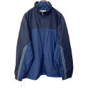【中古】【古着】 Champion ジップアップナイロンジャケット Lサイズ チャンピオン ネイビー ブルー 古着卸 アメリカ仕入 t2206-3234