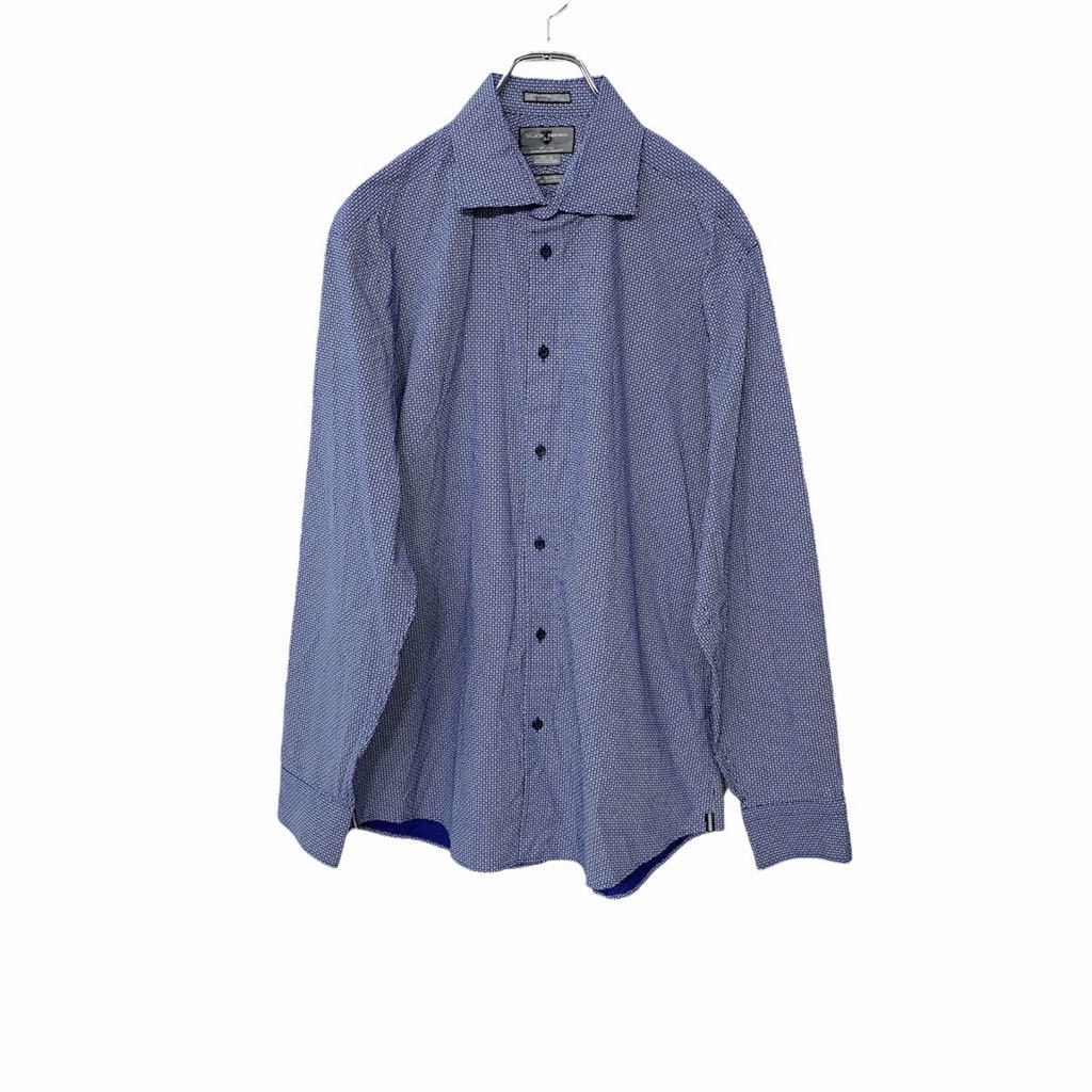 Rakuten - 【中古】【古着】 BLACK BROWN 長袖柄シャツ 2XLサイズ程度 ビッグサイズ ブルー 古着卸 アメリカ仕入 t2206-3432