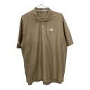 【中古】【古着】 adidas ポロシャツ Lサイズ アディダス クライマクール 吸汗性 ゴルフ スポーツ ベージュ ブラウン 古着卸 アメリカ仕入 t2206...