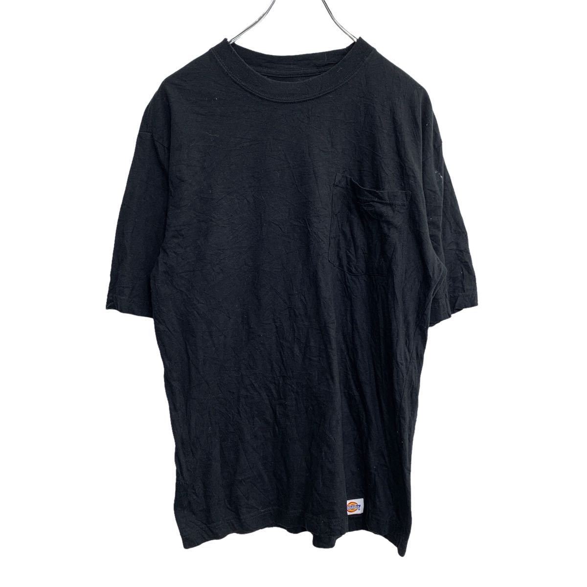 【中古】【古着】 Dickies 半袖 無地Tシャツ Mサイズ ディッキーズ ブラック 古着卸 アメリカ仕入 t2206-3606