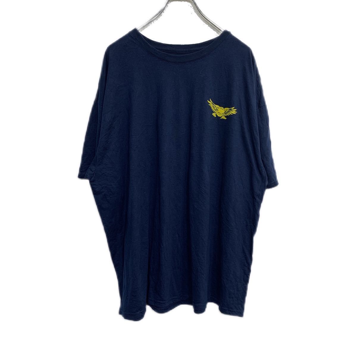 【中古】【古着】 GILDAN 半袖 プリントTシャツ ギルダン 2XL ギルダン ビックサイズ ネイビー 古着卸 アメリカ仕入 t2206-3641