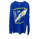 【中古】【古着】 GILDAN 長袖プリントTシャツ Lサイズ ギルダン ブルー 古着卸 アメリカ仕入 t2206-3792
