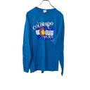 【中古】【古着】 長袖プリントTシャツ Lサイズ ブルー 古着卸 アメリカ仕入 t2206-3800