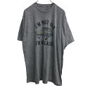【中古】【古着】 半袖 プリントTシャツ Lサイズくらい グレー 古着卸 アメリカ仕入 t2206-3849