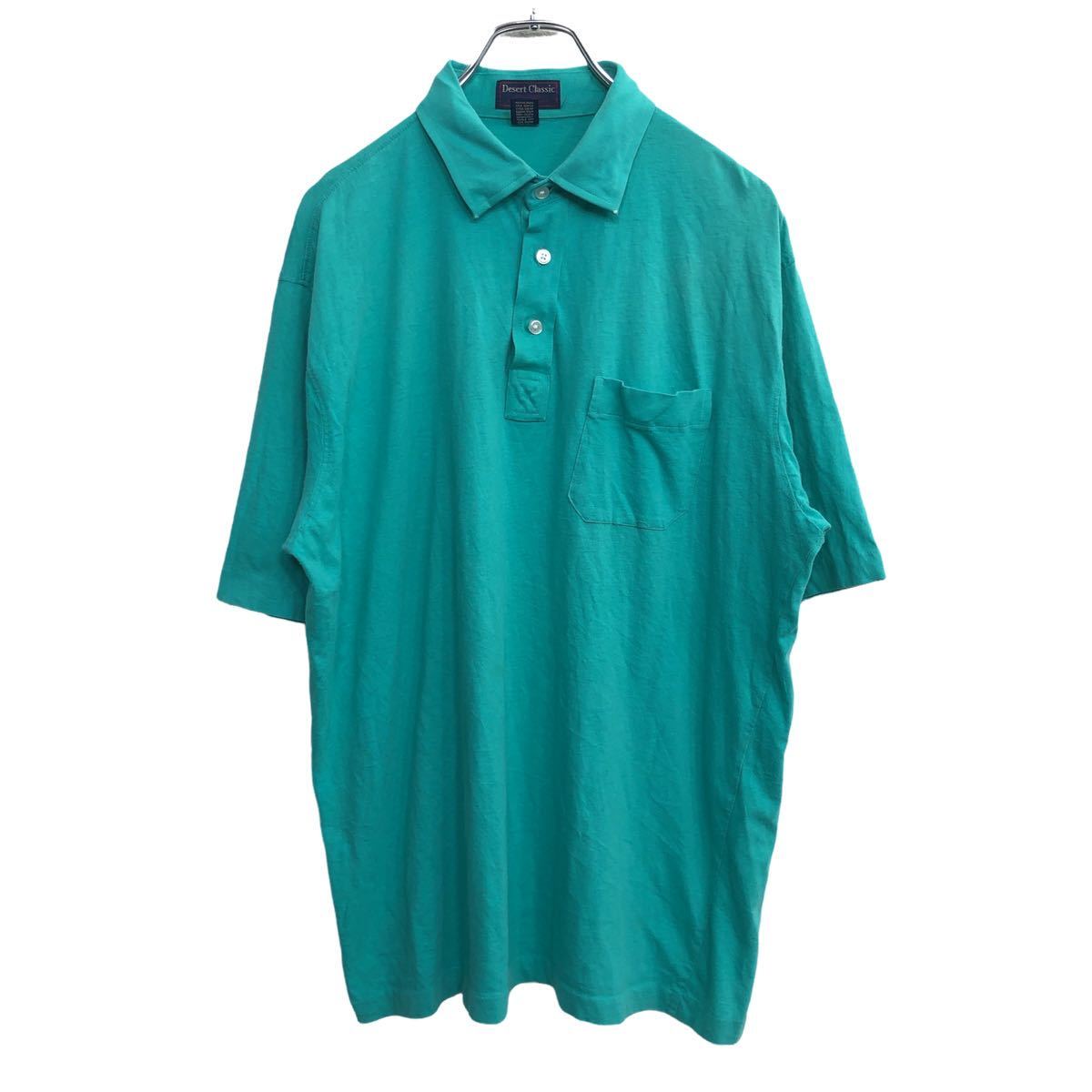 【中古】【古着】 Desert Classic 半袖 ポロシャツ XLサイズ コットン グリーン 古着卸 アメリカ仕入 t2206-3868