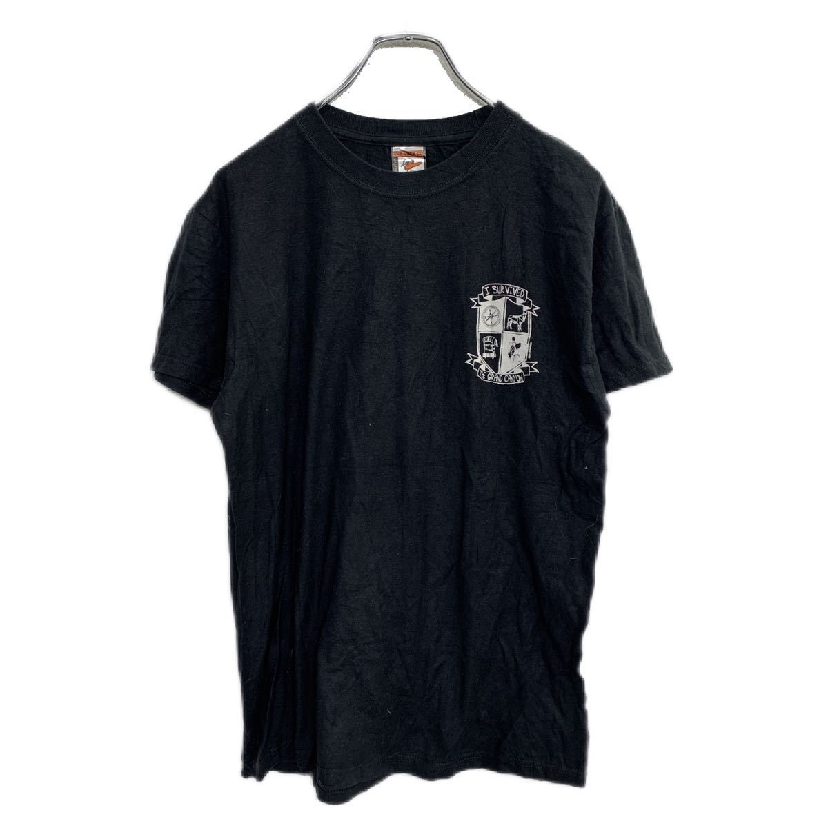 【中古】【古着】 THE DUCK CO 半袖 プリントTシャツ Sサイズ ブラック 古着卸 アメリカ仕入 t2206-3950