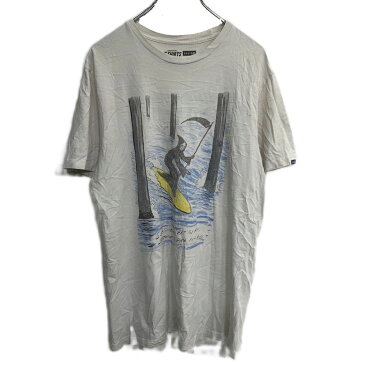 VANS 半袖 プリントTシャツ Mサイズ ヴァンズ ホワイト 古着卸 アメリカ仕入 t2206-4193