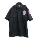 【中古】【古着】 NATIONAL PATROL 半袖 シャツ Mサイズ ブラック 古着卸 アメリカ仕入 t2206-4229