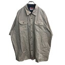 【中古】【古着】 Wrangler 半袖シャツ 2XLサイズ ラングラー ビックサイズ ライトベージュ 古着卸 アメリカ仕入 t2206-4236