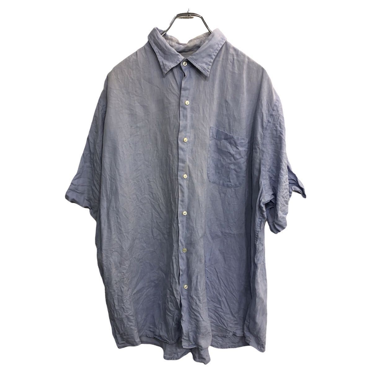 【中古】【古着】 半袖シャツ XLサイズ レギュラー ライトブルー 古着卸 アメリカ仕入 t2206-4298