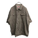 【中古】【古着】 Wrangler 半袖 ワークシャツ 3XLサイズ ラングラー ビックサイズ ベージュ 古着卸 アメリカ仕入 t2206-4308