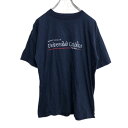 【中古】【古着】 DU 半袖 プリントTシャツ Mサイズくらい ネイビー 古着卸 アメリカ仕入 t2206-4406