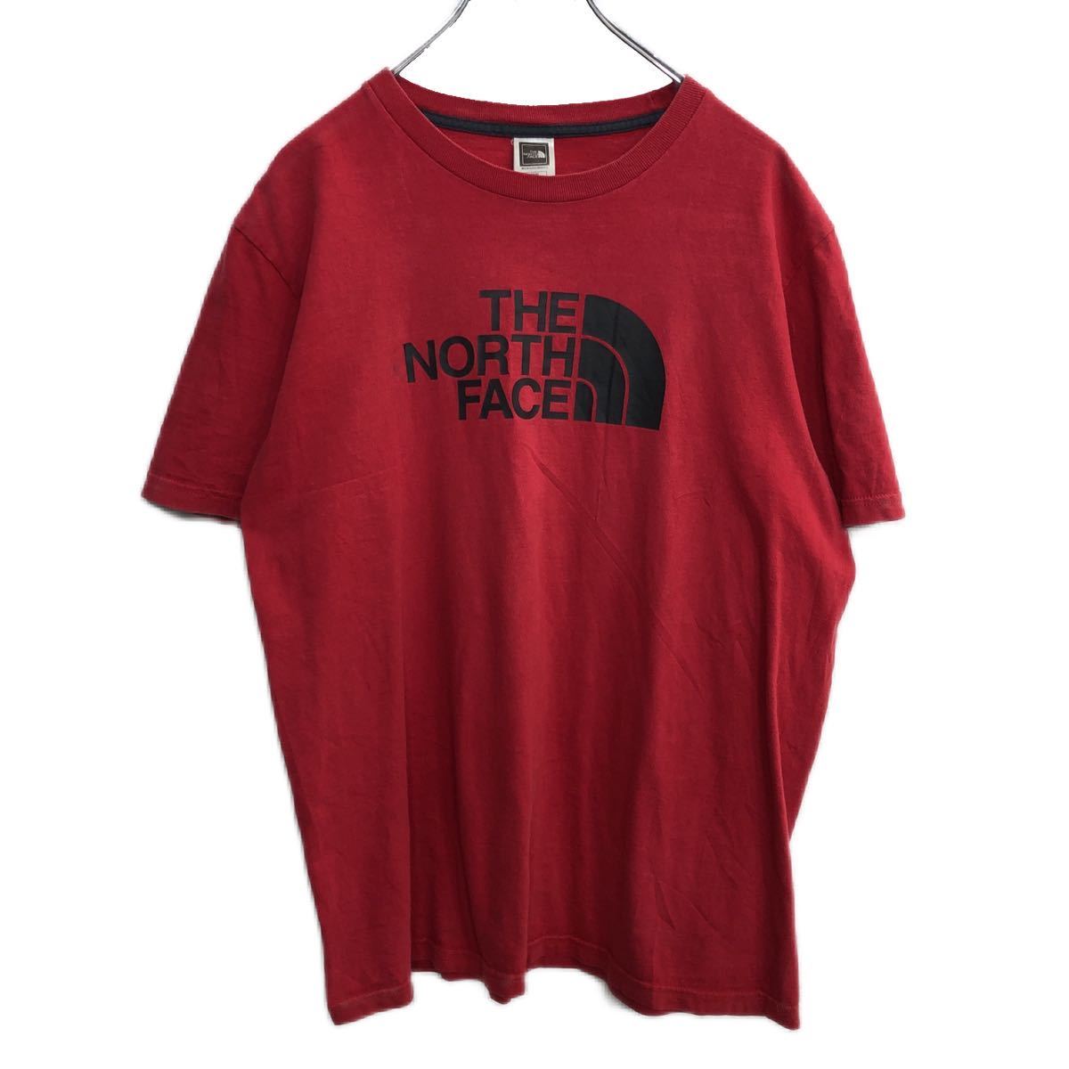 THE NORTH FACE 半袖 プリント ロゴTシャツ Mサイズ ノースフェイス レッド 古着卸 アメリカ仕入 t2206-4418