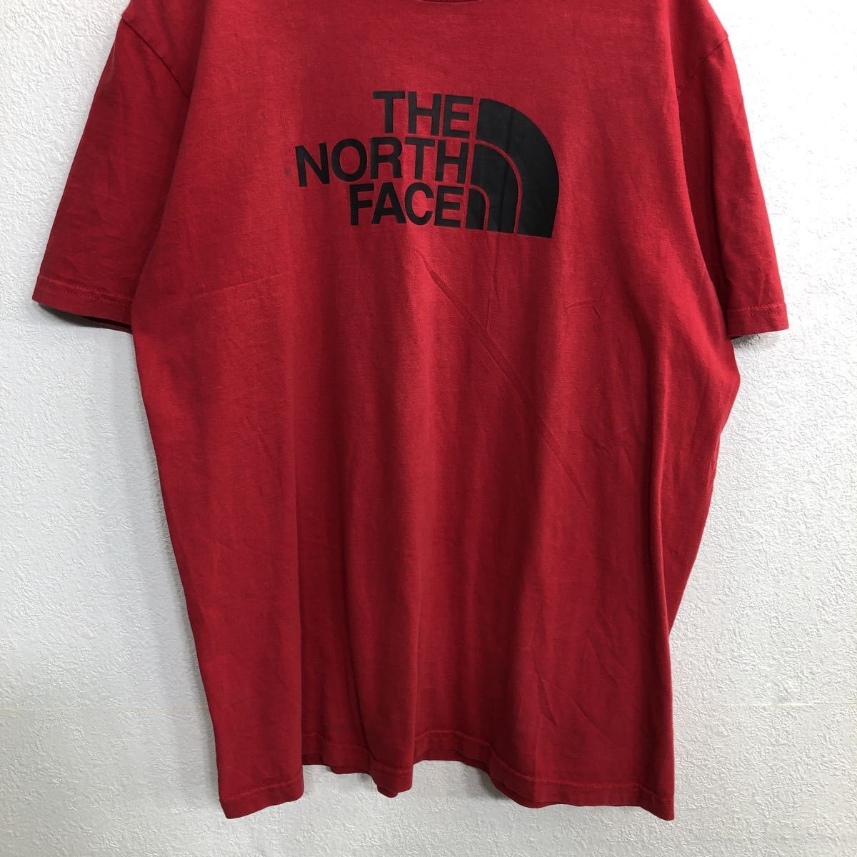 THE NORTH FACE 半袖 プリント ロゴTシャツ Mサイズ ノースフェイス レッド 古着卸 アメリカ仕入 t2206-4418