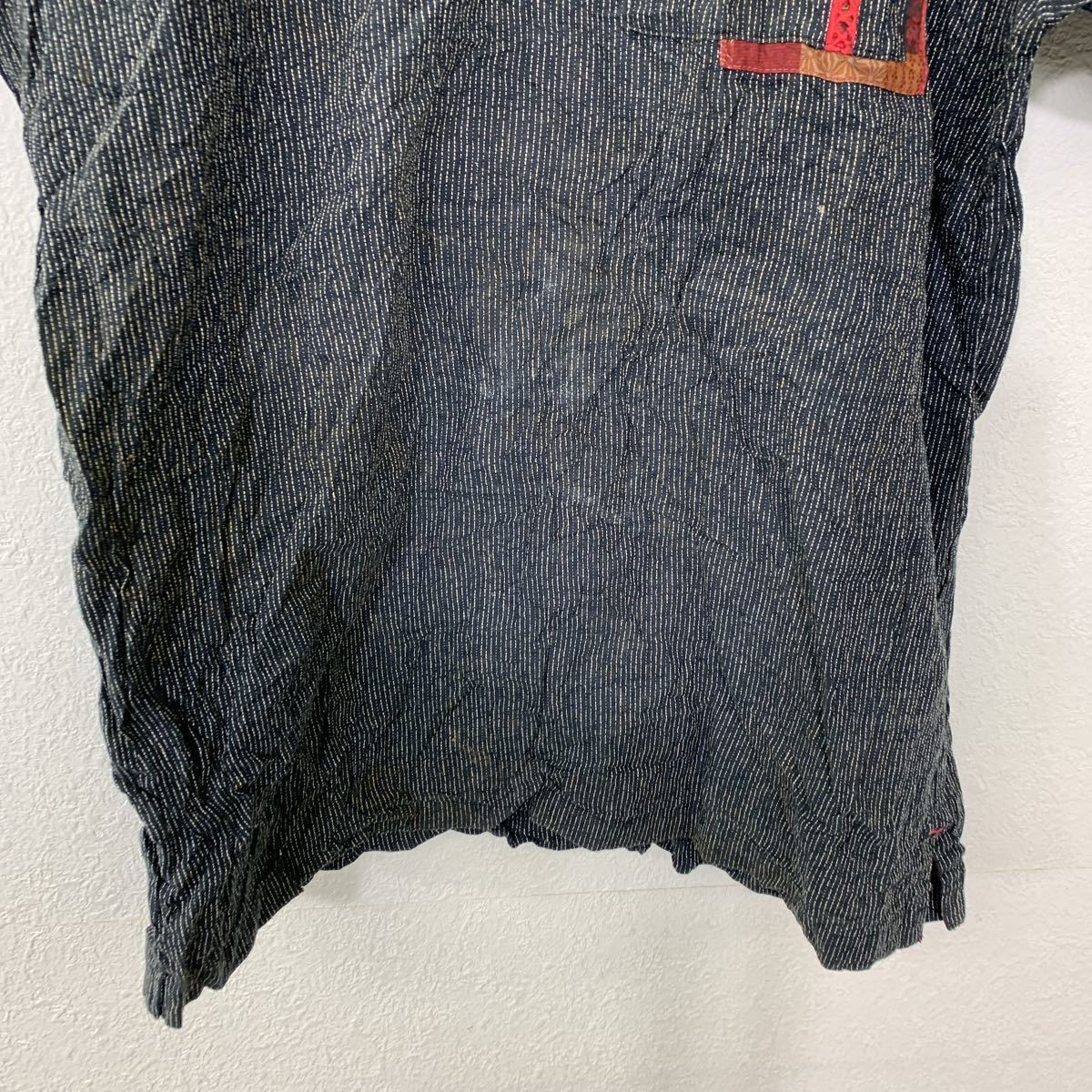 【中古】【古着】 EDWIN 半袖シャツ Mサイズ エドウィン ブラック 古着卸 アメリカ仕入 t2207-3412