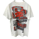 【中古】【古着】 ZOO YORK 半袖プリントTシャツ Mサイズ ホワイト 古着卸 アメリカ仕入 t2207-3556