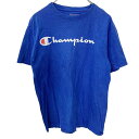 【中古】【古着】 Champion 半袖プリントTシャツ Mサイズ チャンピオン ブルー 古着卸 アメリカ仕入 t2207-3742