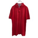 【中古】【古着】 TOMMY HILFIGER 半袖 ポロシャツ Lサイズ トミーヒルフィガー レッド 古着卸 アメリカ仕入 t2207-4020