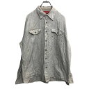 【中古】【古着】 Wrangler 長袖シャツ Lサイズ ラングラー ライトグレージュ 古着卸 アメリカ仕入 t2207-4026