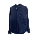 【中古】【古着】 Levi's 長袖シャツ Lサイズ リーバイス ボタンダウン BDシャツ ドット柄 ネイビー 古着卸 アメリカ仕入 t2208-3160