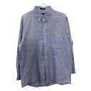 【中古】【古着】 CHAPS 長袖シャツ Lサイズ チャップス BDシャツ ボタンダウン ブルー 古着卸 アメリカ仕入 t2208-3186