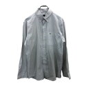 【中古】【古着】 TOMMYHILFIGER 無地シャツ Lサイズ トミーヒルフィガー ホワイト ボタンダウンシャツ 長袖シャツ 古着卸 アメリカ仕入 t220...
