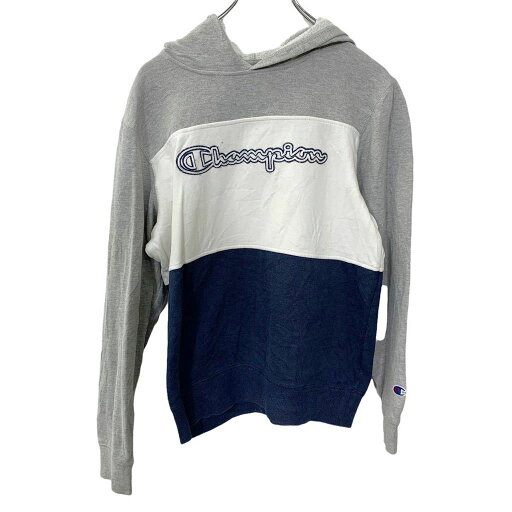 【中古】【古着】 Champion プルオーバーパーカー XLサイズ チャンピオン ビッグサイズ ネイビー ホワイト グレー 古着卸 アメリカ仕入 t2208-4013 【中古】【古着】 Champion プルオーバーパーカー XLサイズ チャンピオン ビッグサイズ ネイビー ホワイト グレー 古着卸 アメリカ仕入 t2208-4013