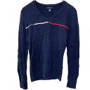 【中古】【古着】 TOMMY HILFIGER Vネックセーター レディース Sサイズ トミーヒルフィガー ネイビー 古着卸 アメリカ仕入 t2209-3083