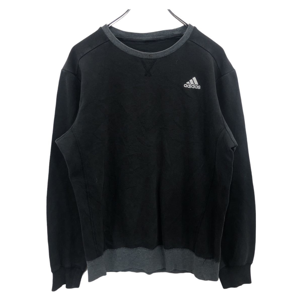  adidas ロゴスウェット Lサイズ程度 アディダス グレー スポーツ 古着卸 アメリカ仕入 t2209-3369