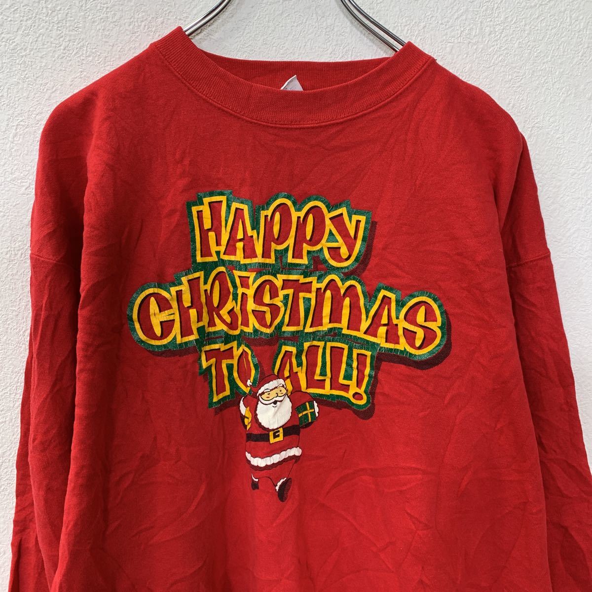 【中古】【古着】 APPAREL SALES CO. スウェット XLサイズ ビッグサイズ プリント レッド 古着卸 アメリカ仕入 t2210-3117